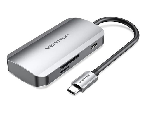 Hub Multipuerto 6 En 1 Usb-c Lectora De Tarjeta Sd  Vention