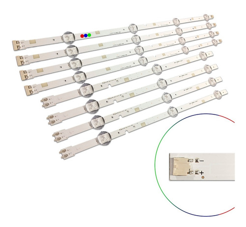 Kit Leds Samsung Un43j5200af P2s1 - Aluminio Reforzado, Nvo