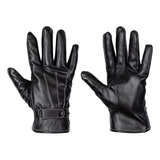 Lumaldi Guantes De Invierno De Cuero Negro Para Hombre