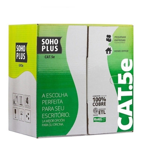 Cabo Furukawa Cat5e Soho Plus Branco 50m + 32 Rj45