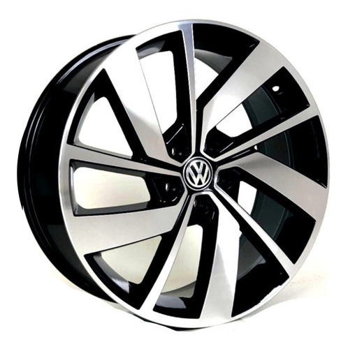 Llanta Deportiva R17 5x100 Volkswagen Negro Diamantado Polo 