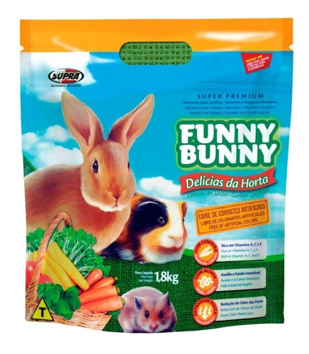 Funny Bunny Ração Delícias Da Horta 500g Coelhos Hamsters