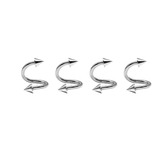 Piercing Espiral Twist Acero Quirurgico Oreja 14mm Pico 4pz