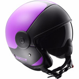 Casco Abierto Ls2 597 Via Cabrio Violeta Damas Fas Motos