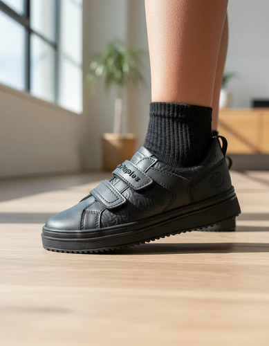 Zapato Escolar Hush Puppies Hp01474 Danubio/negro Niño