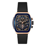Reloj G-force Original H3994g Cronografo Negro Azul+ Estuche