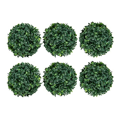 Conjunto De 6 Bolas Decorativas De Plantas Artificiales...