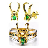 Joyería Loki Anillos Y Pendientes Marvel Tv Avengers