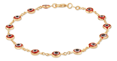 Barzel Pulsera Tobillera Chapada En Oro De 18 Quilates, Fabr