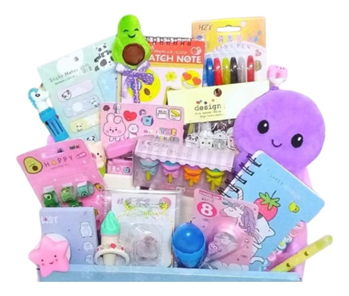 Kawaii Box Caja Sorpresa 20 Articulos Kawaii Box Happy Cute