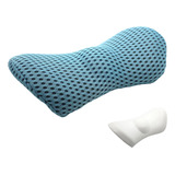 Almohada Trasera De Malla Con Soporte Lumbar Para Coche (azu