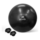 Bola Pilates 75 Cm Muvin - Até 300 Kg - Com Bomba + Luva Eva