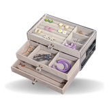 Organizador Caja Joyas Plastico Aro Collares Alhajero Joyero