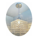 Lustre Pendente Cristal Acrílico 02 Placas Quadrado Promoção