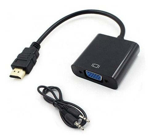 Adaptador Conversor Hdmi A Vga Con Entrada De Audio