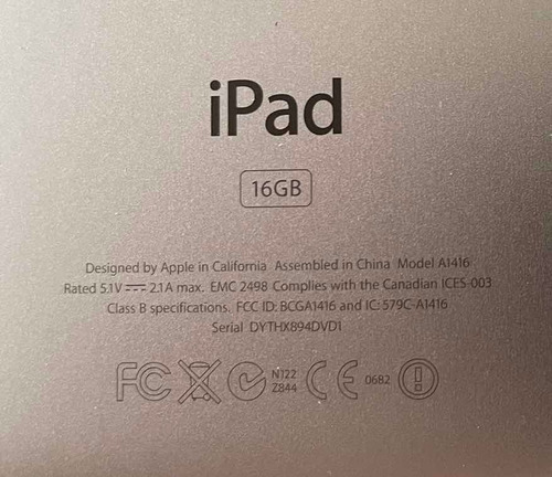 iPad 16gb A1416 3a Geração