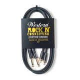 Cable De Audio Mallado Western - 2 Rca A 2 Plug 1/4 - 3mts