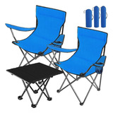 Purpeak 3 Sillas Plegables De Camping Con Mesa De