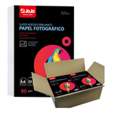 2000 Fls Papel Foto Adesivo 90g A4 Glossy Prova Dágua Jojo