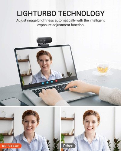 Cámara Web Con Micrófono, Depstech 1080p Hd Webcam Ordenador
