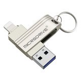 Memoria Usb 64gb Metal 2 En 1 Para iPhone iPad 3.0 Lightning