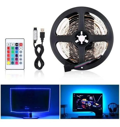 Tira Luz Led Rgb Usb 3m Tv Pc Control Remoto Tuning 