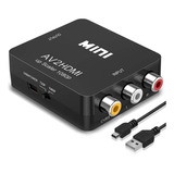 Mini Adaptador Convertidor Señal Rca - Hdmi 1080p 720p Tv