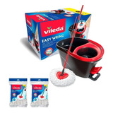 Vileda Kit Easy Wring Balde A Pedal Cabo + 2 Repuestos Mopa