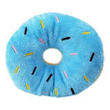 Brinquedo Donuts De Pelúcia Cor Azul