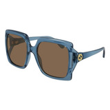 Gucci Gg0876sa 003 Square Oversized Azul Cafe