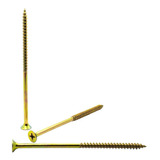 Tornillo Fix 6x120 Dorado (zincado Amarillo) X 100u