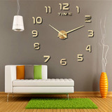 3d Diy Wall Clock Arabic Numerals Clock Frameless Mirror  Aa