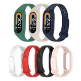 7 Correas + Funda Sport Silicon Para Xiaomi Mi Band 8