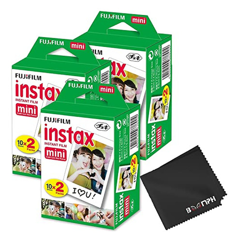 Fujifilm Instax Mini Camera Instant Película: 60 Sesiones To