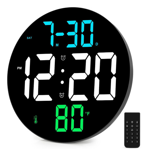 Reloj De Pared Digital Grande, Reloj Digital Grande De 9 Pul