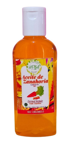 Aceite De Zanahoria Organico Heba 125 Ml Bronceador 