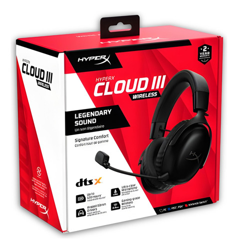 Audífonos Hyperx Cloud Iii Legendary Sound Wireless Black