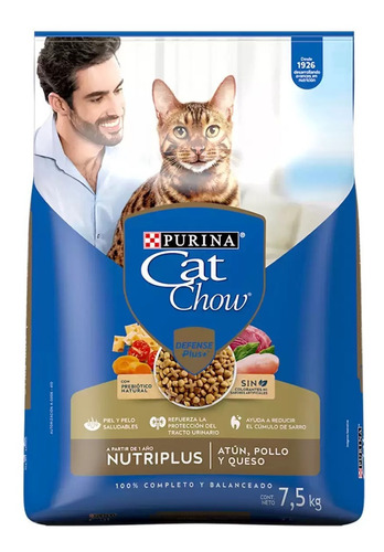 Alimento Para Gato 7.5 Kg Adulto Atún Pollo Y Queso Cat Chow