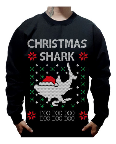 Sueter Navideño Tiburon Shark Mar Peces Megalodon