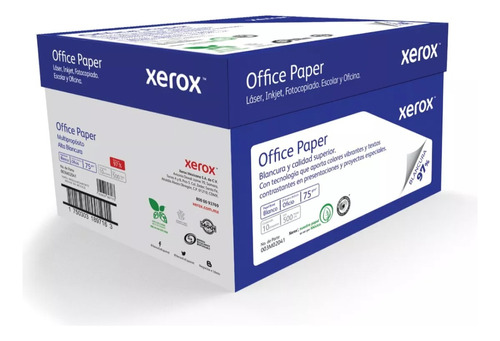 Hojas Oficio Xerox Azul Caja Con 10 Paquetes