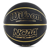 Wilson Balón De Baloncesto De La Ncaa Para Hombre, Negro/d. Color Negro/dorado