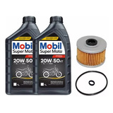 Kit Troca De Oleo E Filtro Cb 300r Mobil 20w50 Mineral