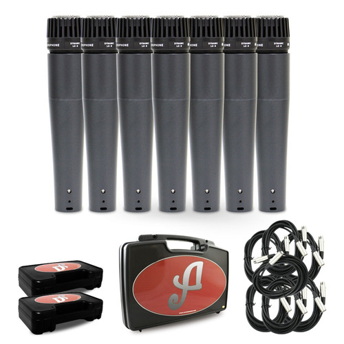 Kit 5 Mics Renius-7 Kit + 2 Renius-7 Xlr + 7 Ar-nop-clamp