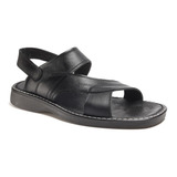 Chancla Sandalia Huarache Negro Piel