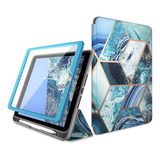 Funda iPad 10.2 I-blason Cosmo Protector Soporte Mármol Azul