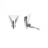 Aros Clip Click Triangulo Plata Fina 925 Mujer Clasica Mama