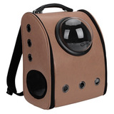 Bolsa Mochila Passeio Gato Pet Shop Cão Pet Astronauta Cor Marrom