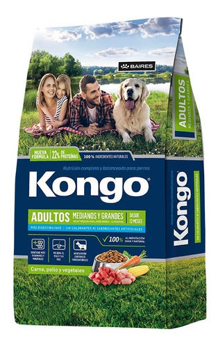 Kongo Natural Adultos Mediano Y Grande X 21 Kg