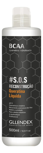 Bcaa Queratina Liquida Restaurador Capilar Gllendex X 500 Ml