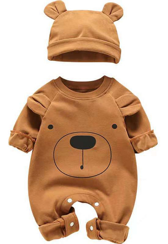 Mono Con Estampado De Oso Para Bebé, Niño Y Niña, Suave Y Tr